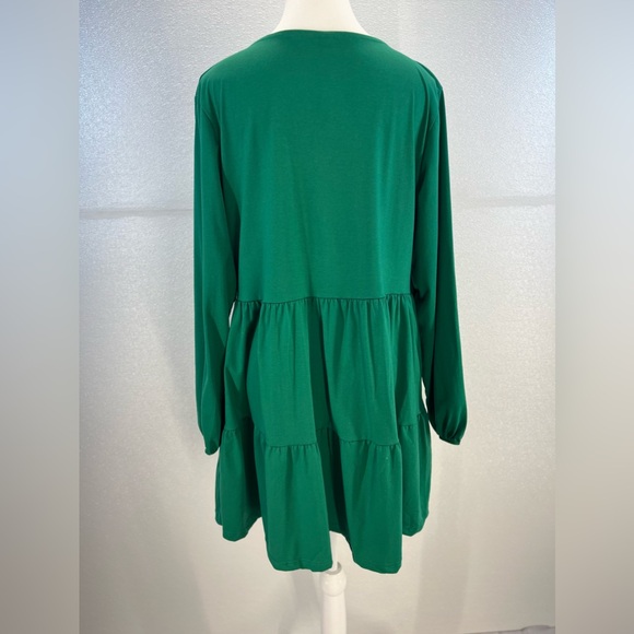 NWT Casual Dress Sweet Cute V Neck Mini Dress with Pocket Skin Friendly Fabric L - Picture 8 of 17